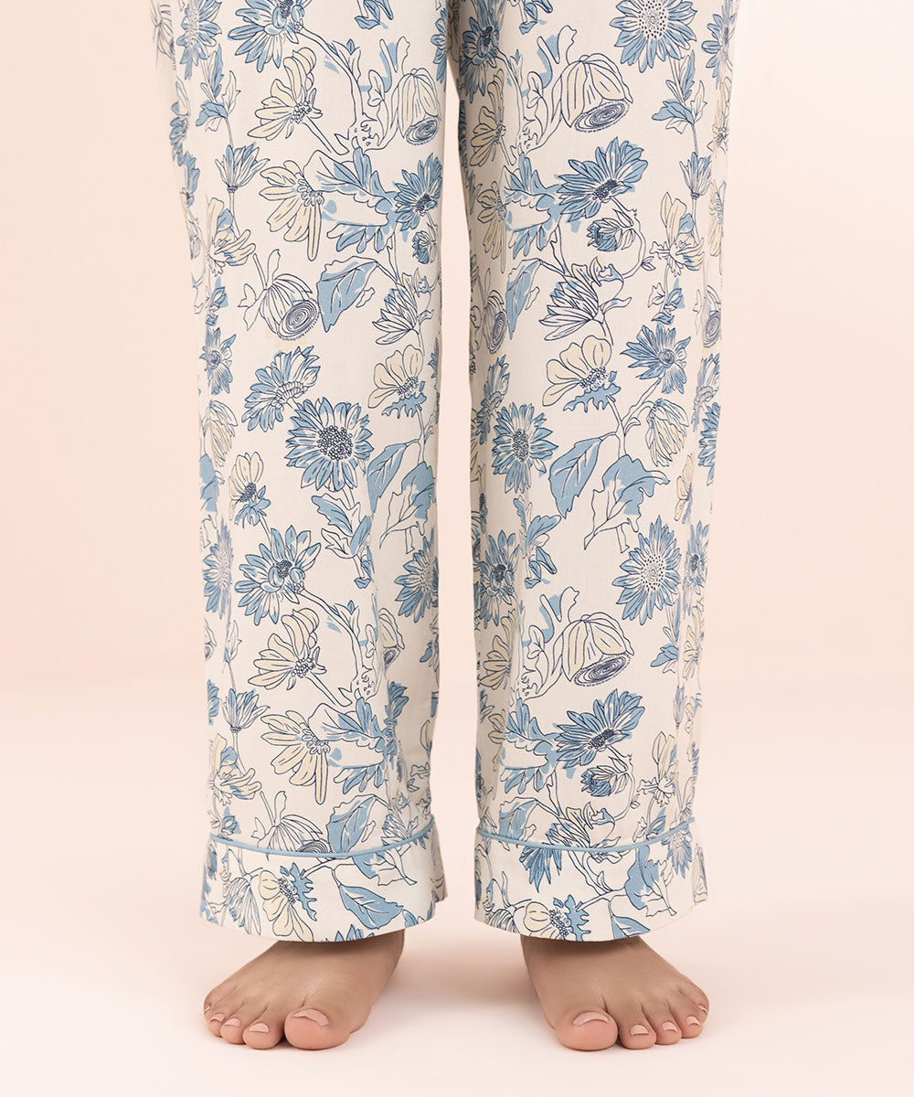 Women's Sleepwear Printed Viscose Trousers