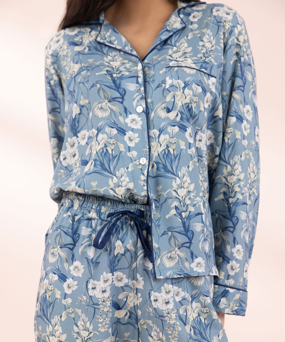 Women's Sleepwear Printed Viscose Pj Set