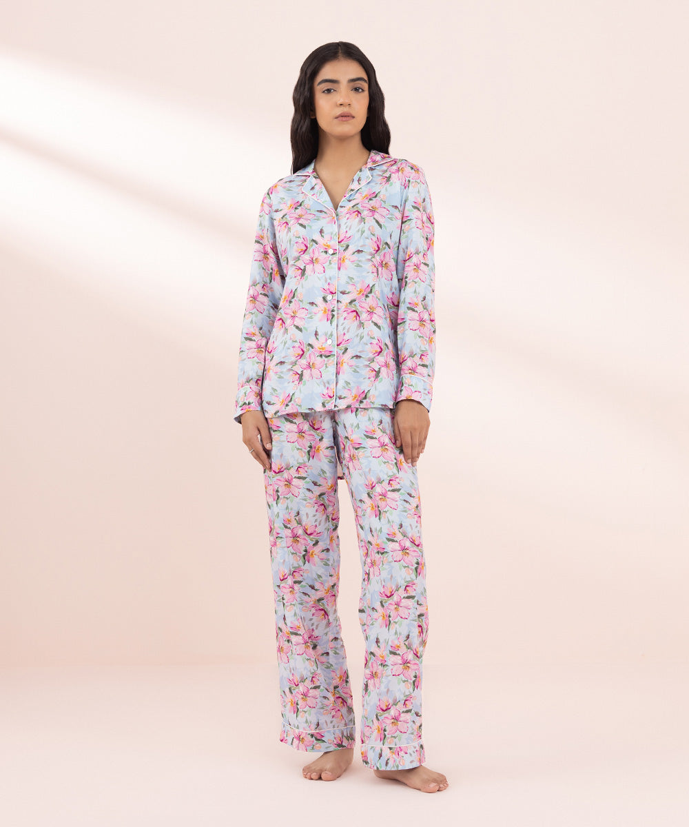 Women's Sleepwear Printed Viscose Pj Set