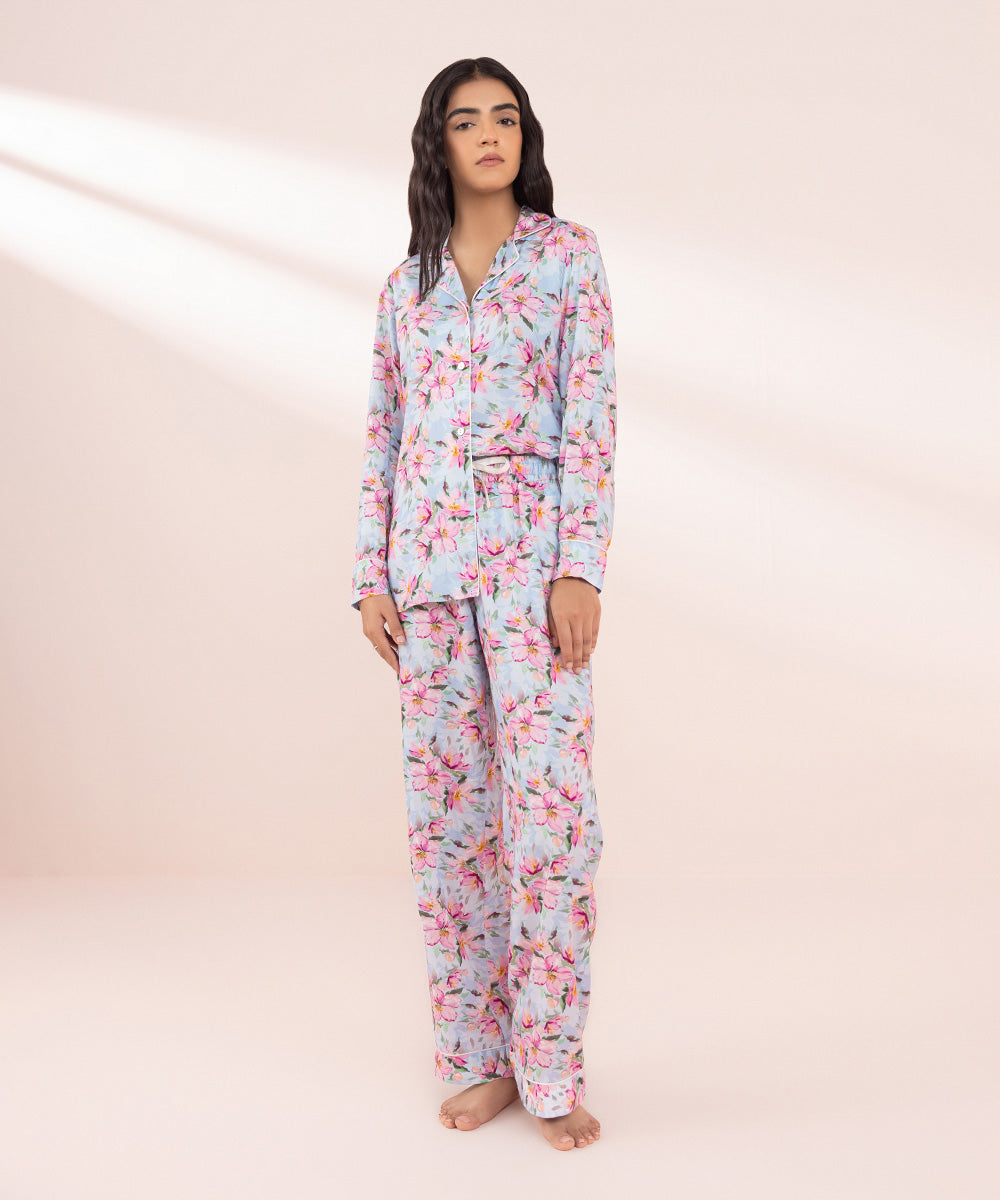 Women's Sleepwear Printed Viscose Pj Set