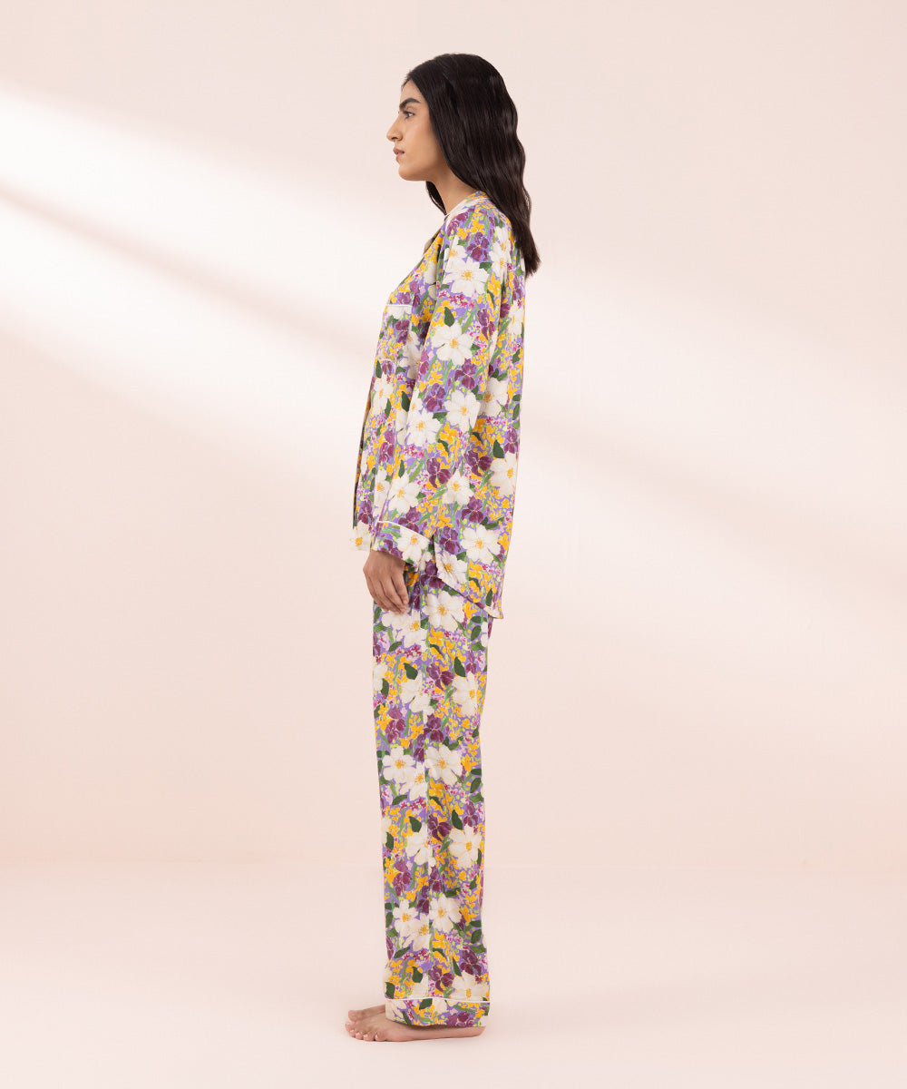 Women's Sleepwear Printed Viscose Pj Set