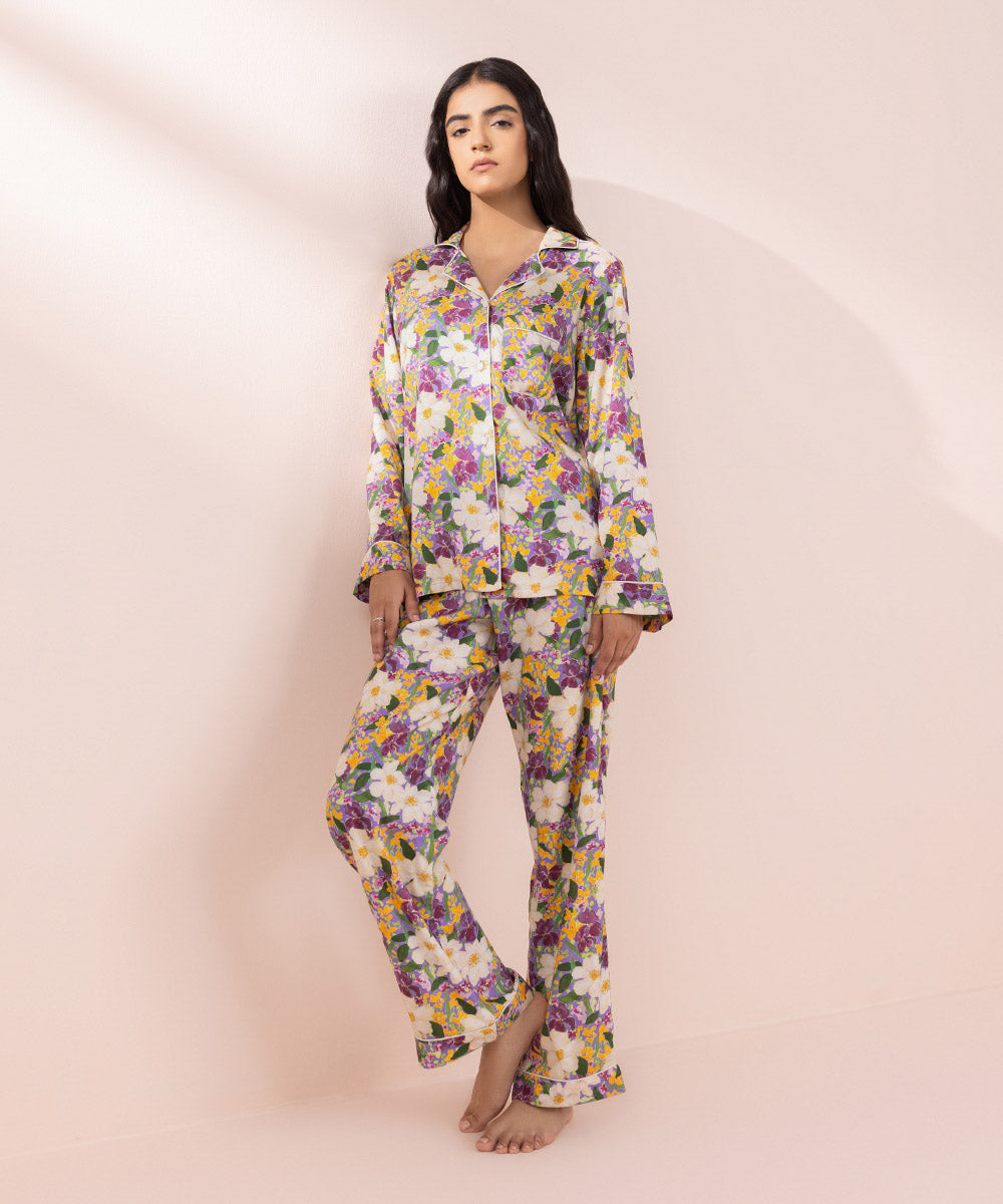 Women's Sleepwear Printed Viscose Pj Set