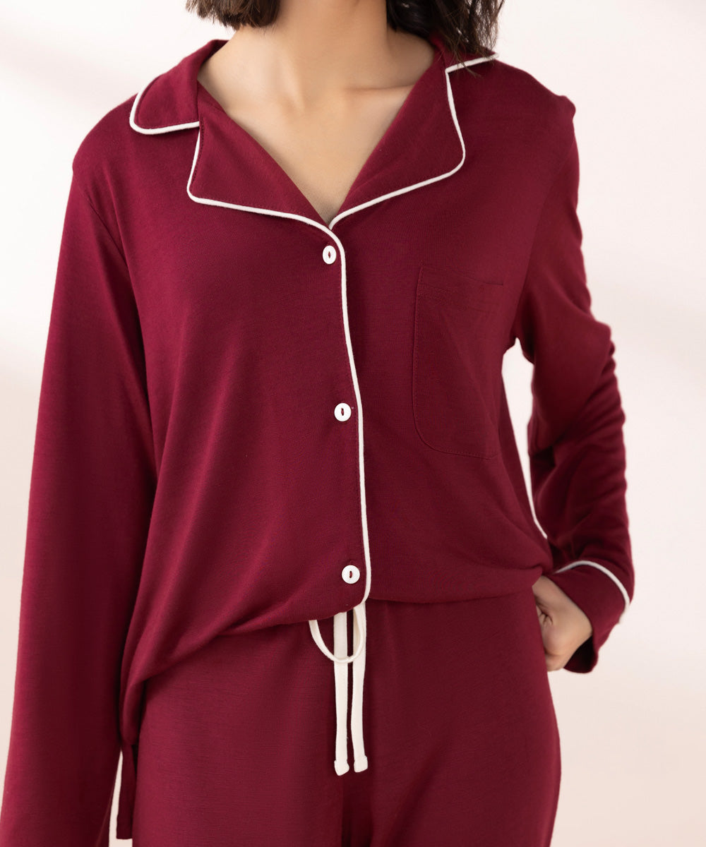 Women's Sleepwear Red Red Jersey Pj Set