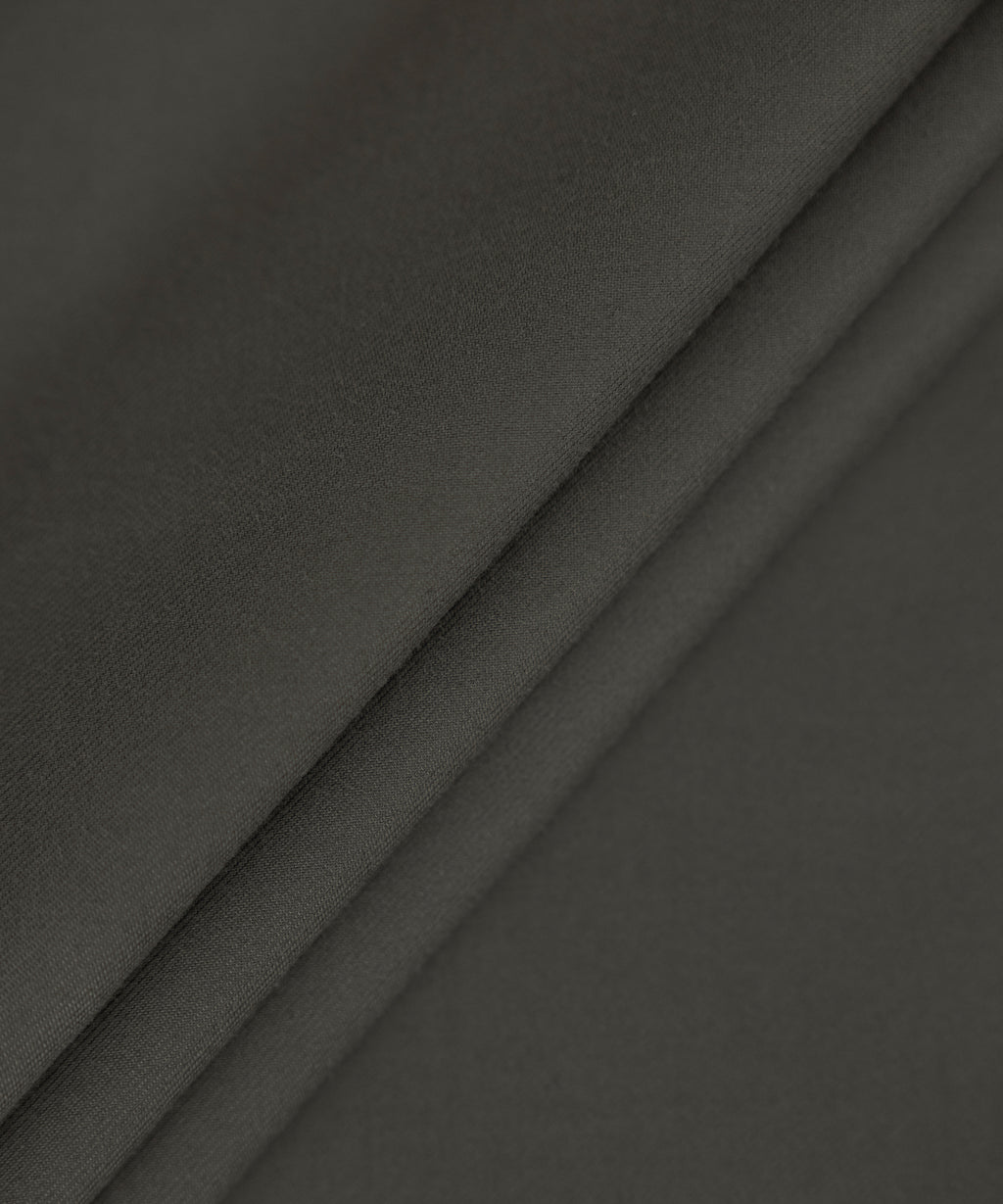 Men Unstitched Blended Olive Full Suit Fabric