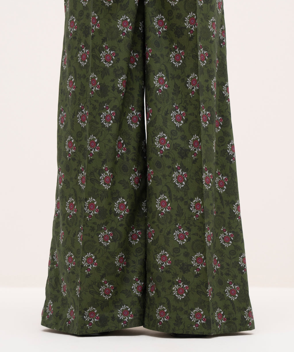 Cotton Viscose Flared Pants