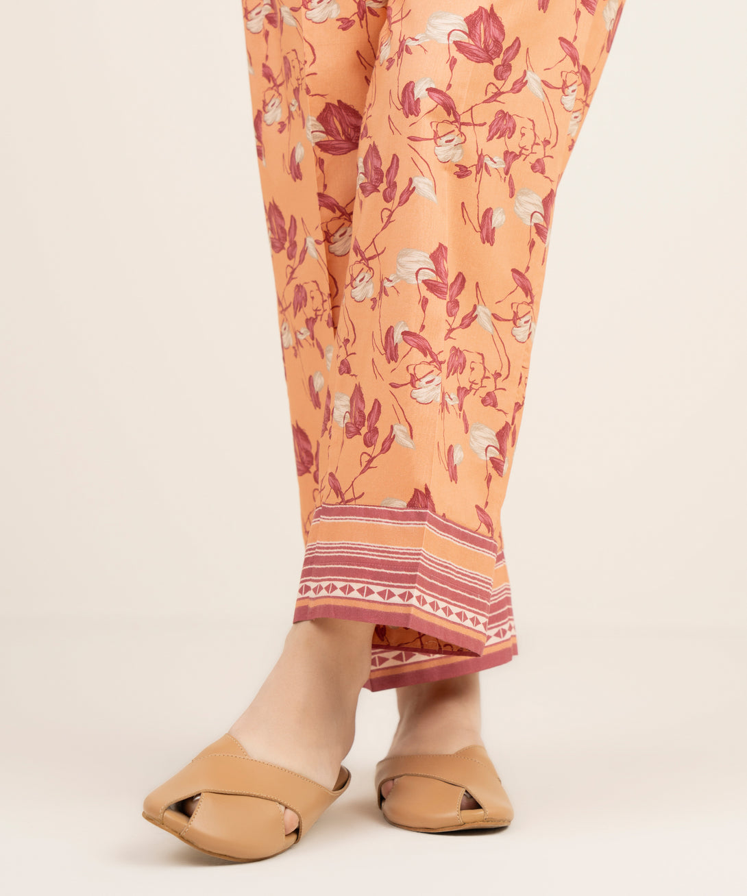 Women's RTW Cotton Viscose Printed Multi Straight Pants