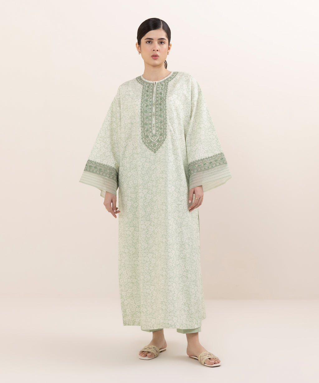 Women's Unstitched Lawn Embroidered Multi Two Piece Suit