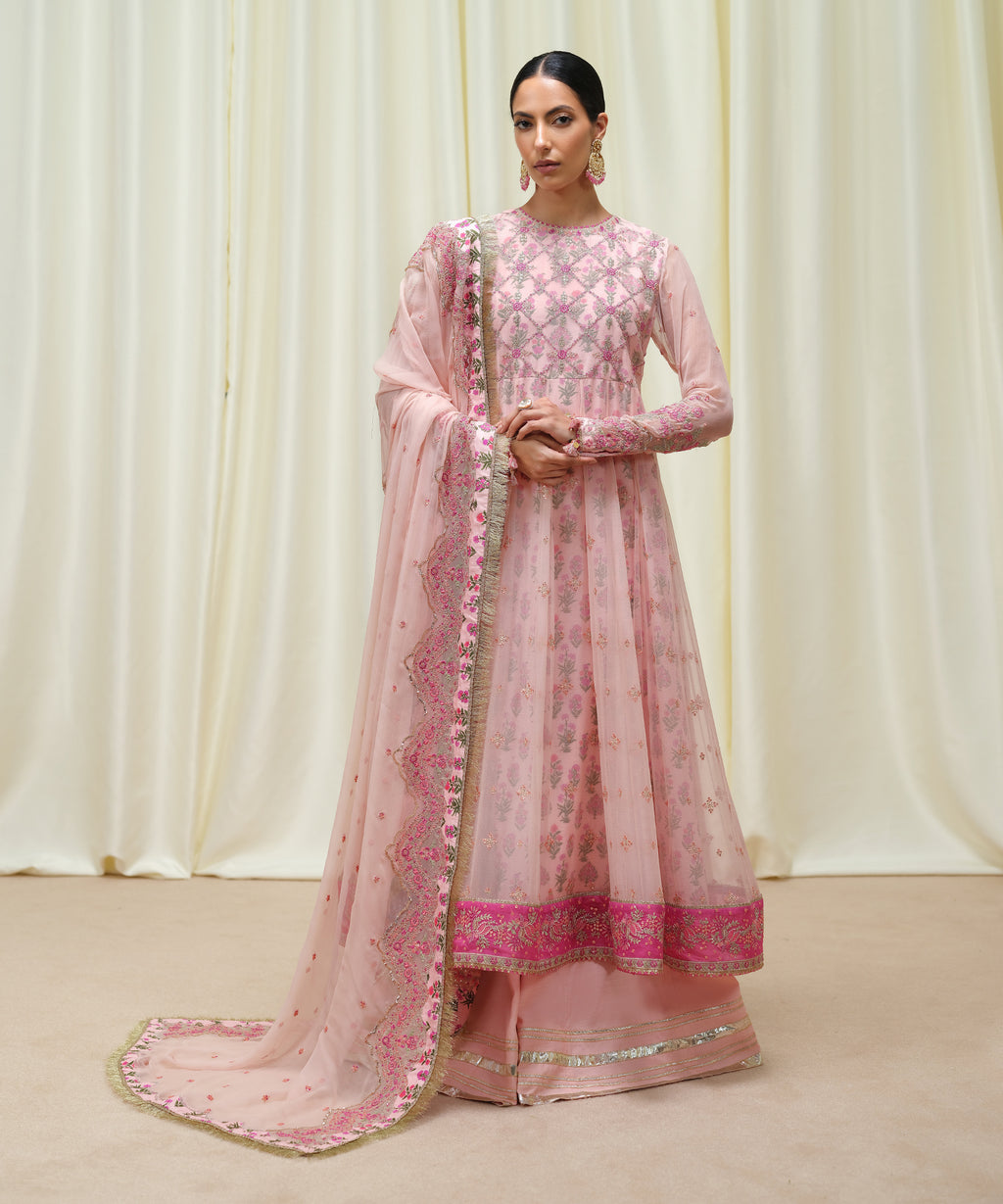 Women's Unstitched Crinkle Chiffon Dyed Three Piece Suit