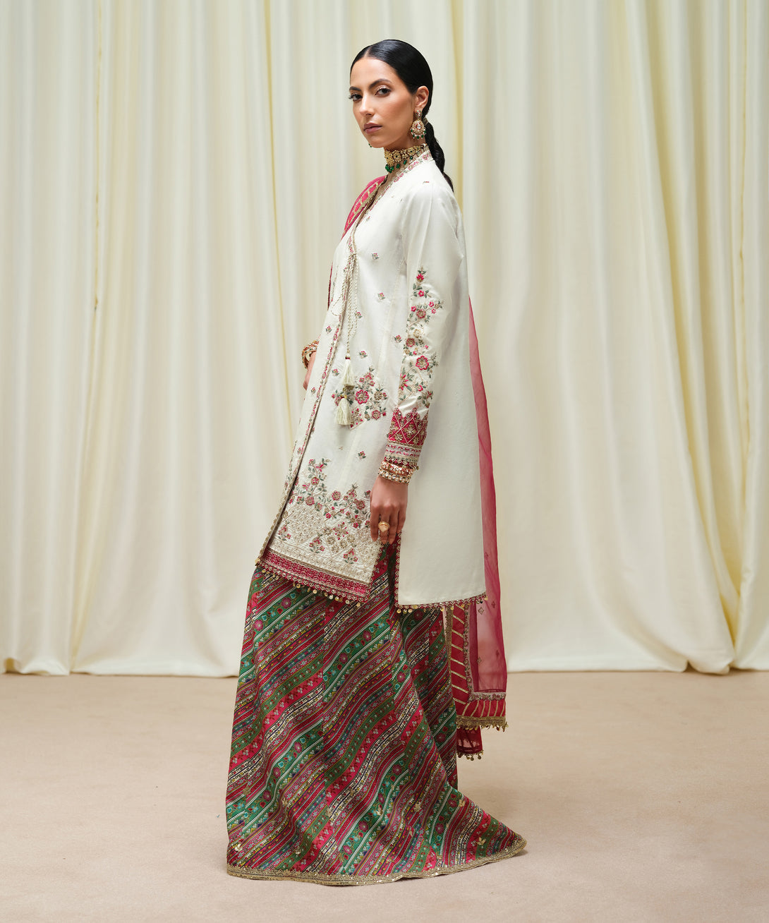 Women's Unstitched Viscose Raw Silk Dyed Three Piece Suit