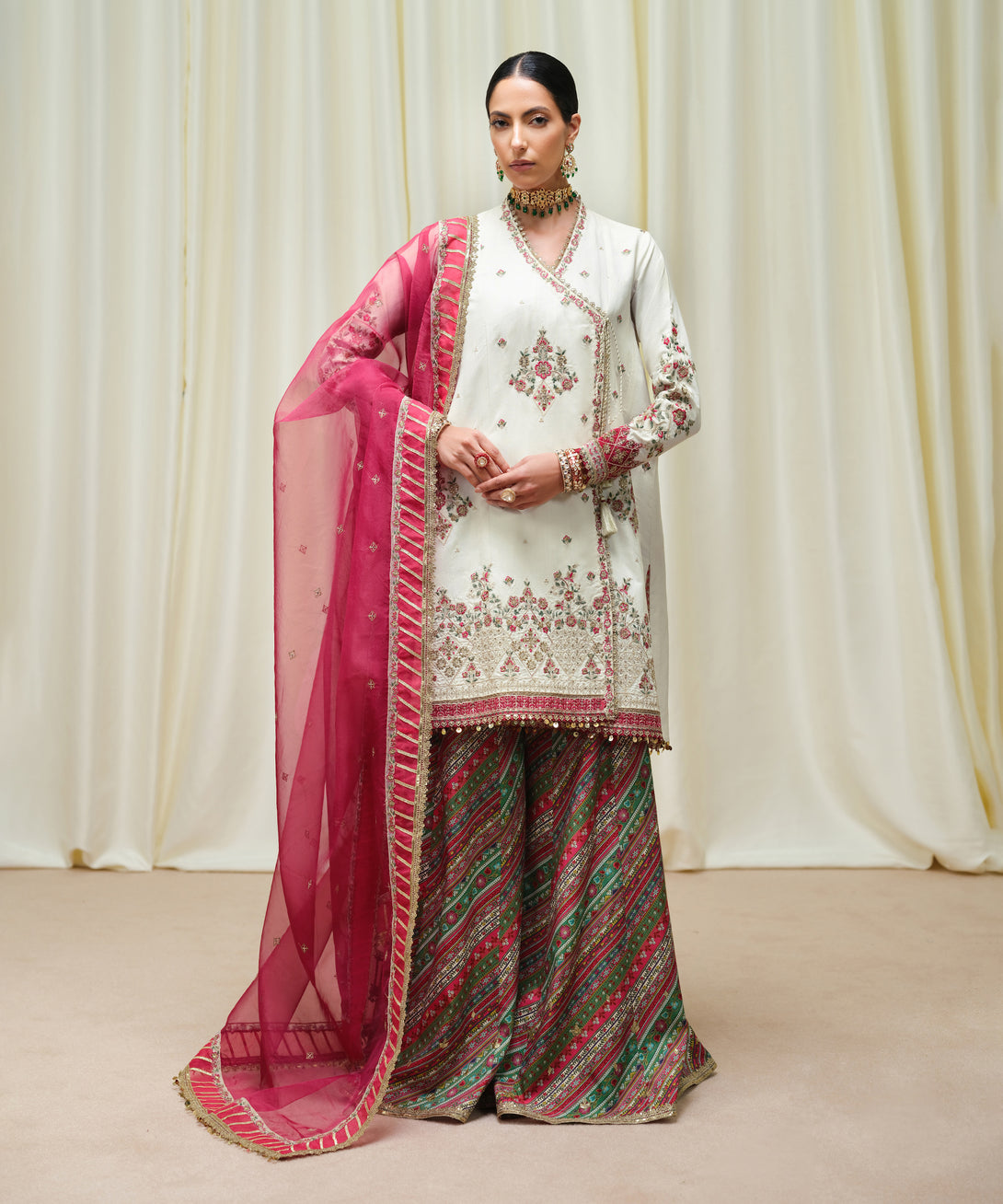 Women's Unstitched Viscose Raw Silk Dyed Three Piece Suit