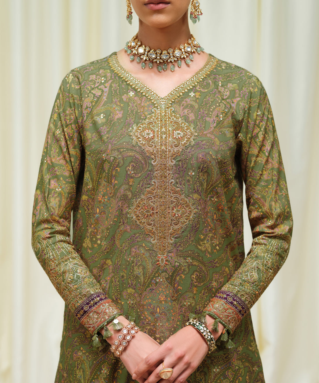 Women's Unstitched Viscose Raw Silk Printed Three Piece Suit