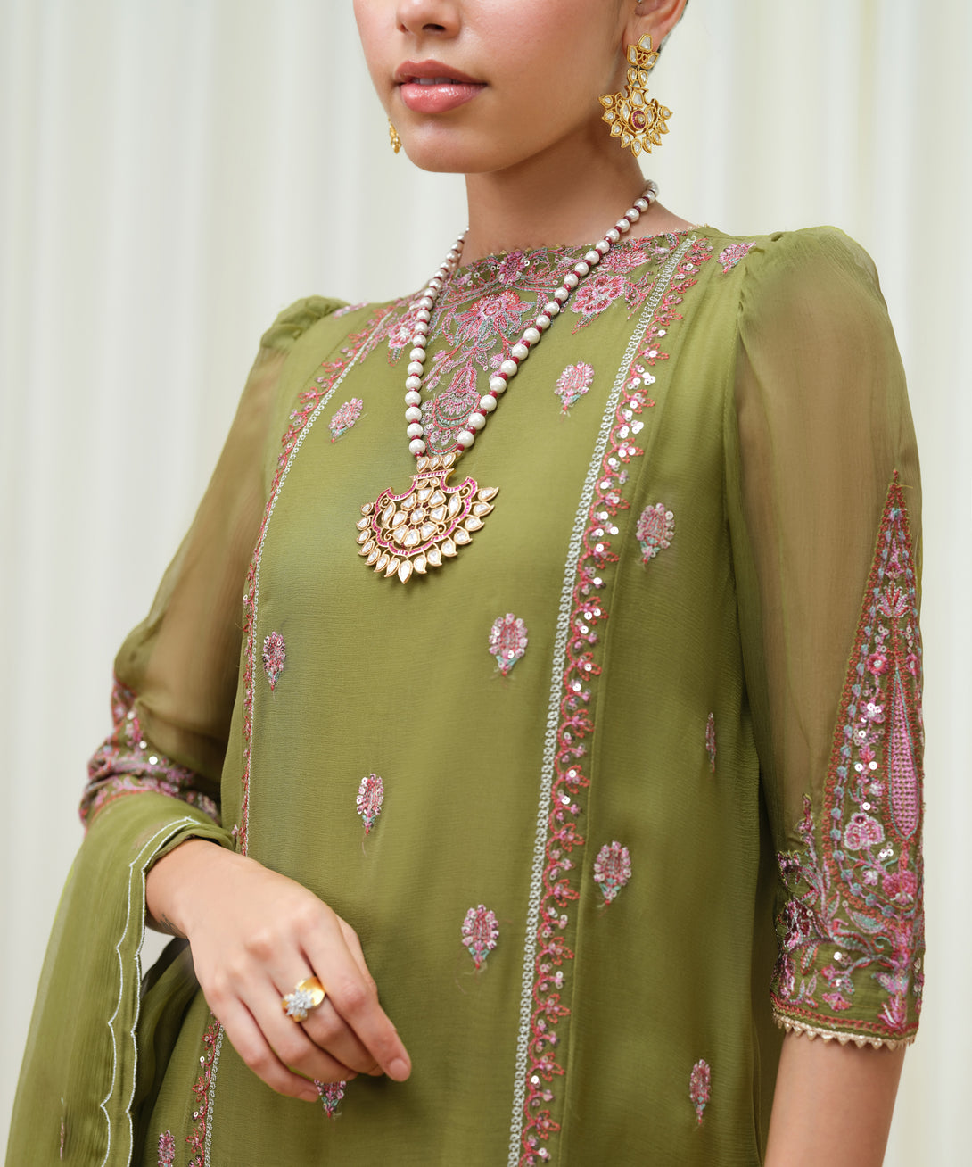 Women's Unstitched Blended Chiffon Dyed Three Piece Suit