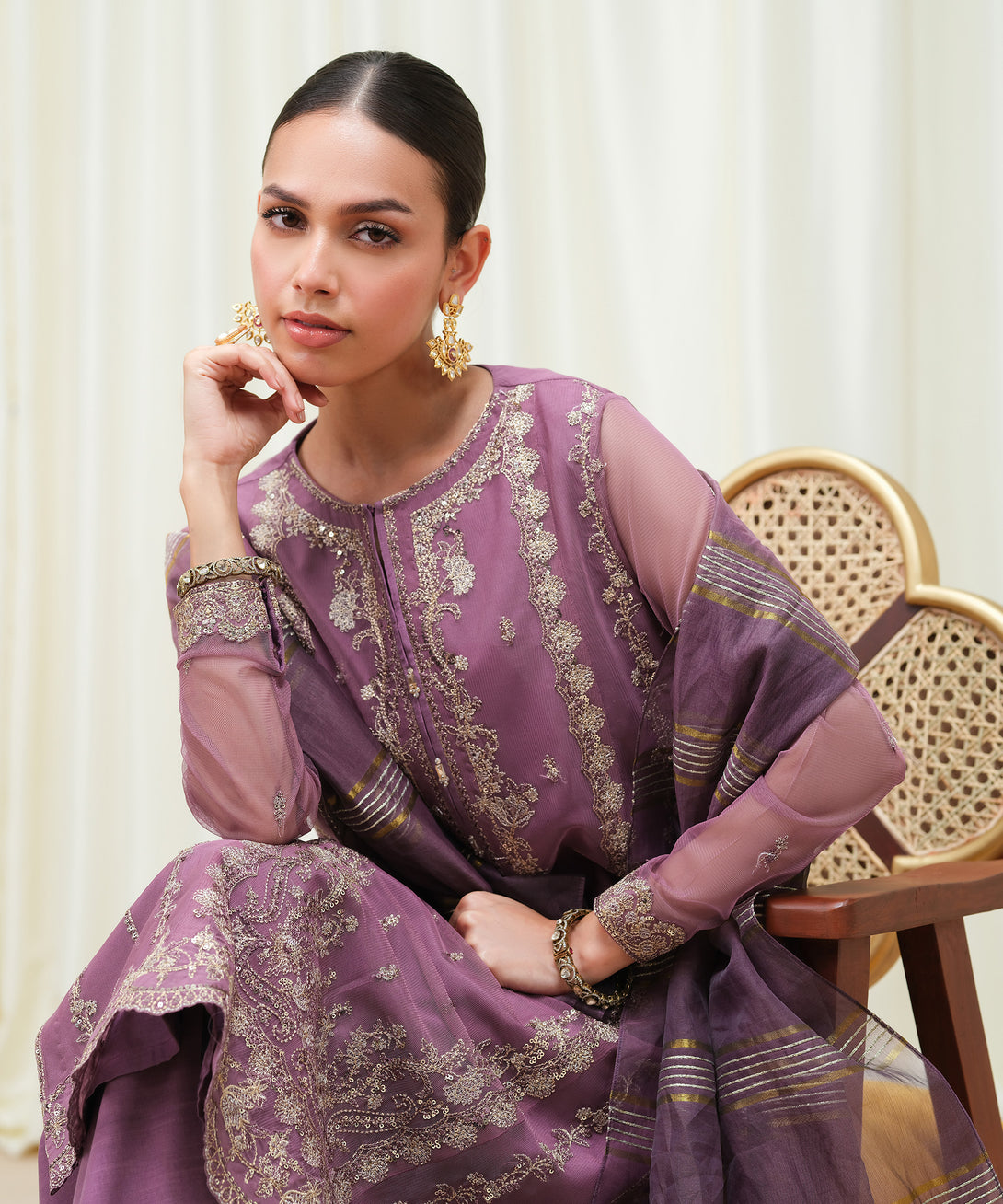 Women's Unstitched Blended Net Dyed Three Piece Suit