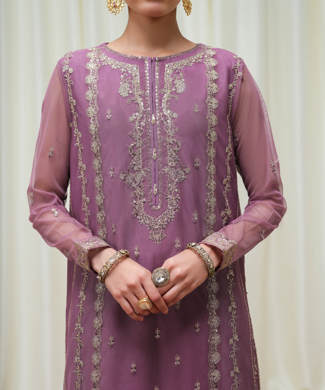 Women's Unstitched Blended Net Dyed Three Piece Suit