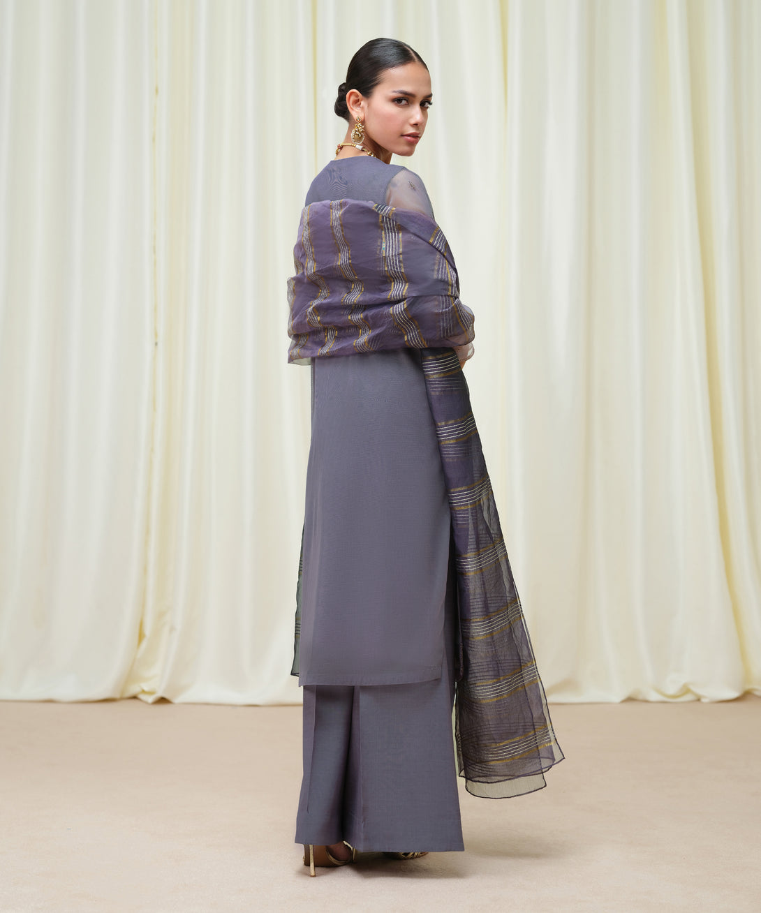 Women's Unstitched Blended Net Dyed Three Piece Suit