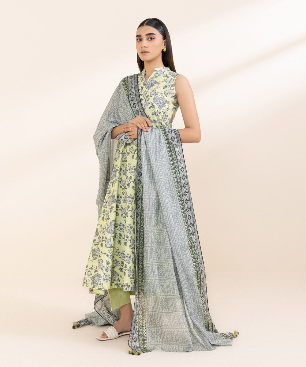 3 Piece - Printed Lawn Suit