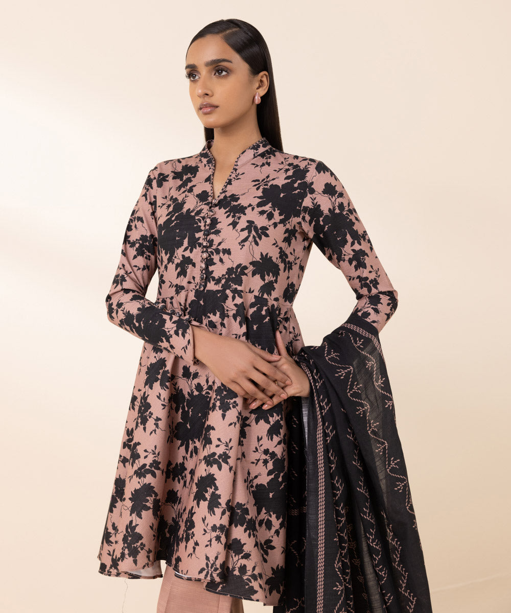 Women's Pret Khaddar Multi Printed 3 Piece Suit