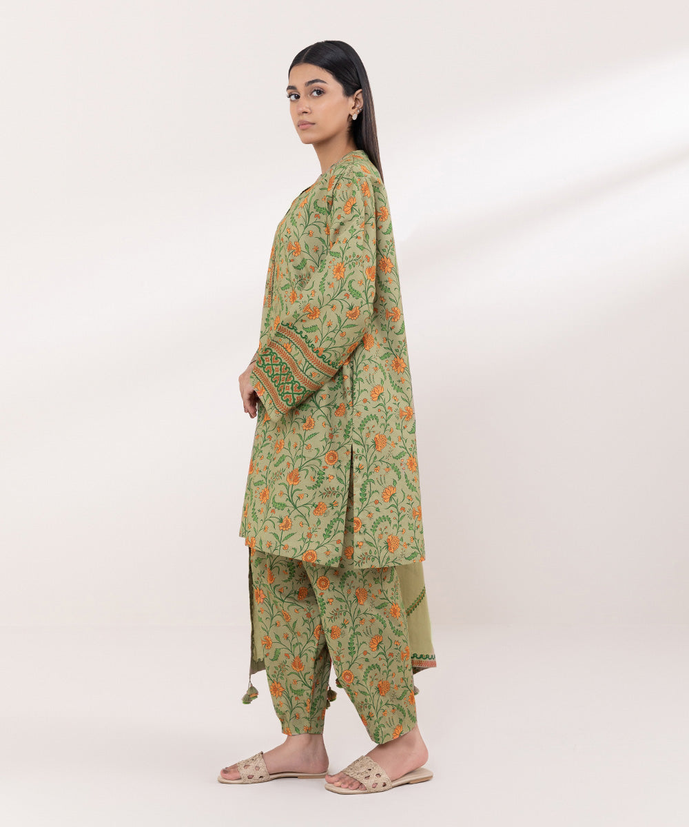 Women's Pret Cambric Printed Multi Shalwar