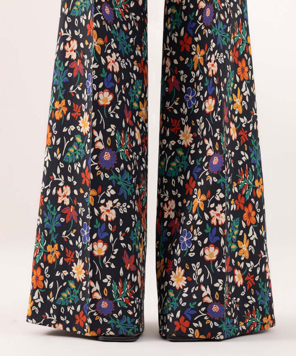 Women's Pret Cambric Printed Multi Boot cut Pants