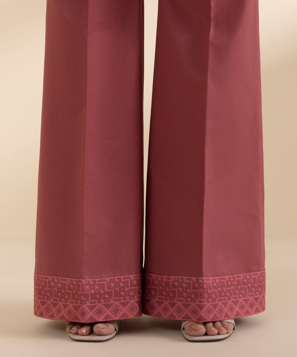 Unstitched Women's Embroidered Lawn Pink 3 Piece Suit