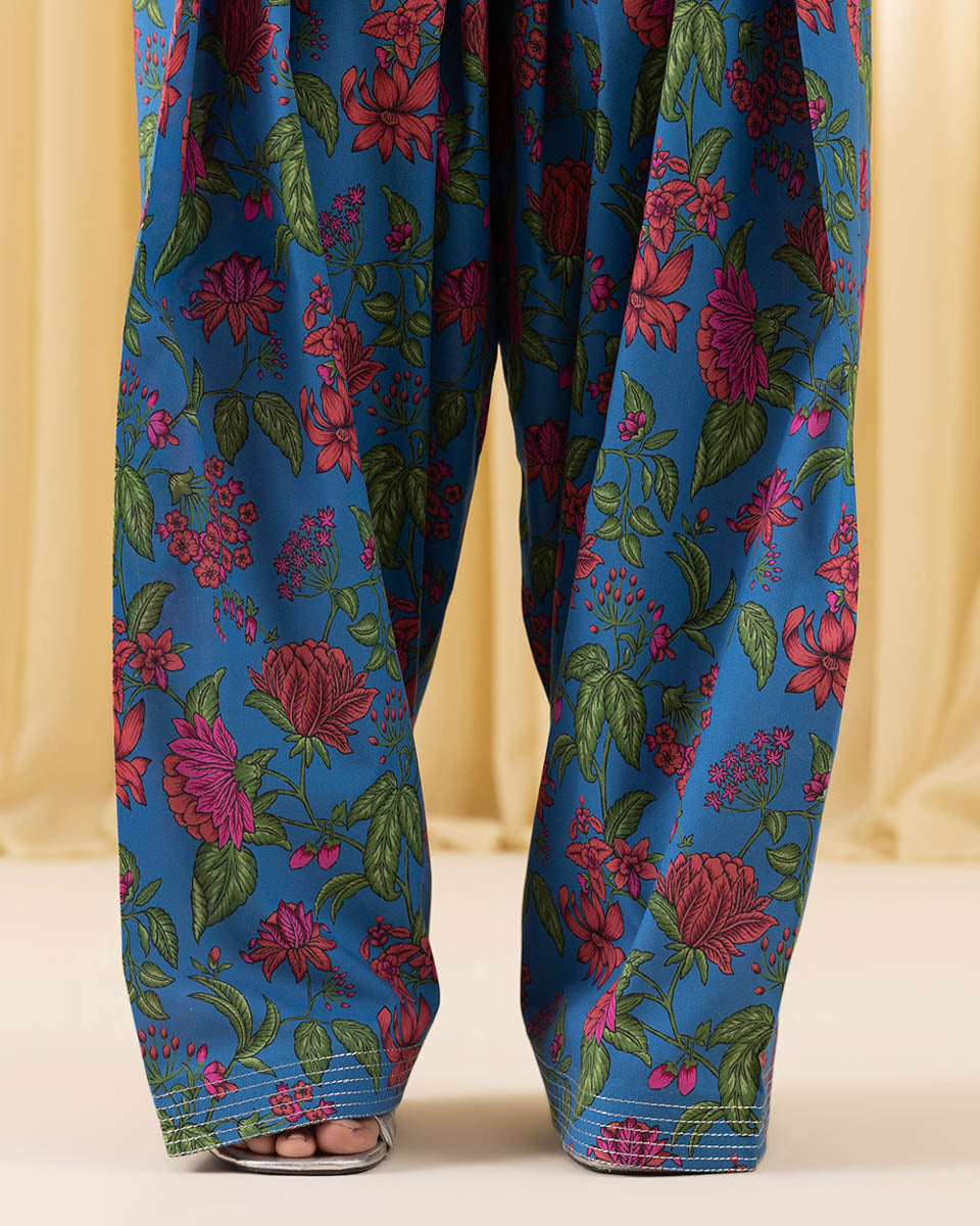Unstitched Women's Red Textured Lawn 3 Piece Suit