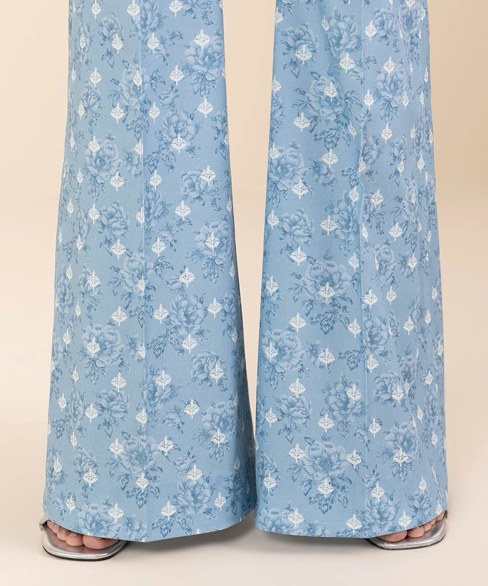 Unstitched Women's Blue Lawn 3 Piece Suit