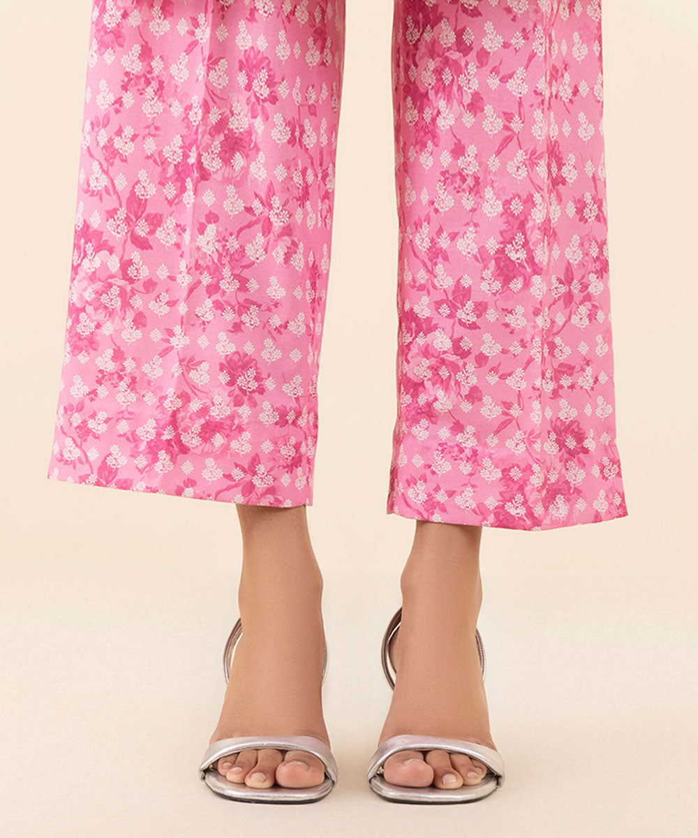 Unstitched Women's Pink Lawn Embroidered 3 Piece Suit 