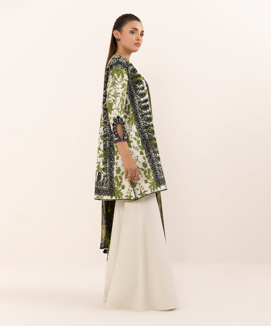 Women's Unstitched Cotton Embroidered Multi Three Piece Suit