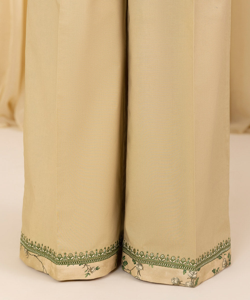 Unstitched Women's Beige Lawn 3 Piece Suit