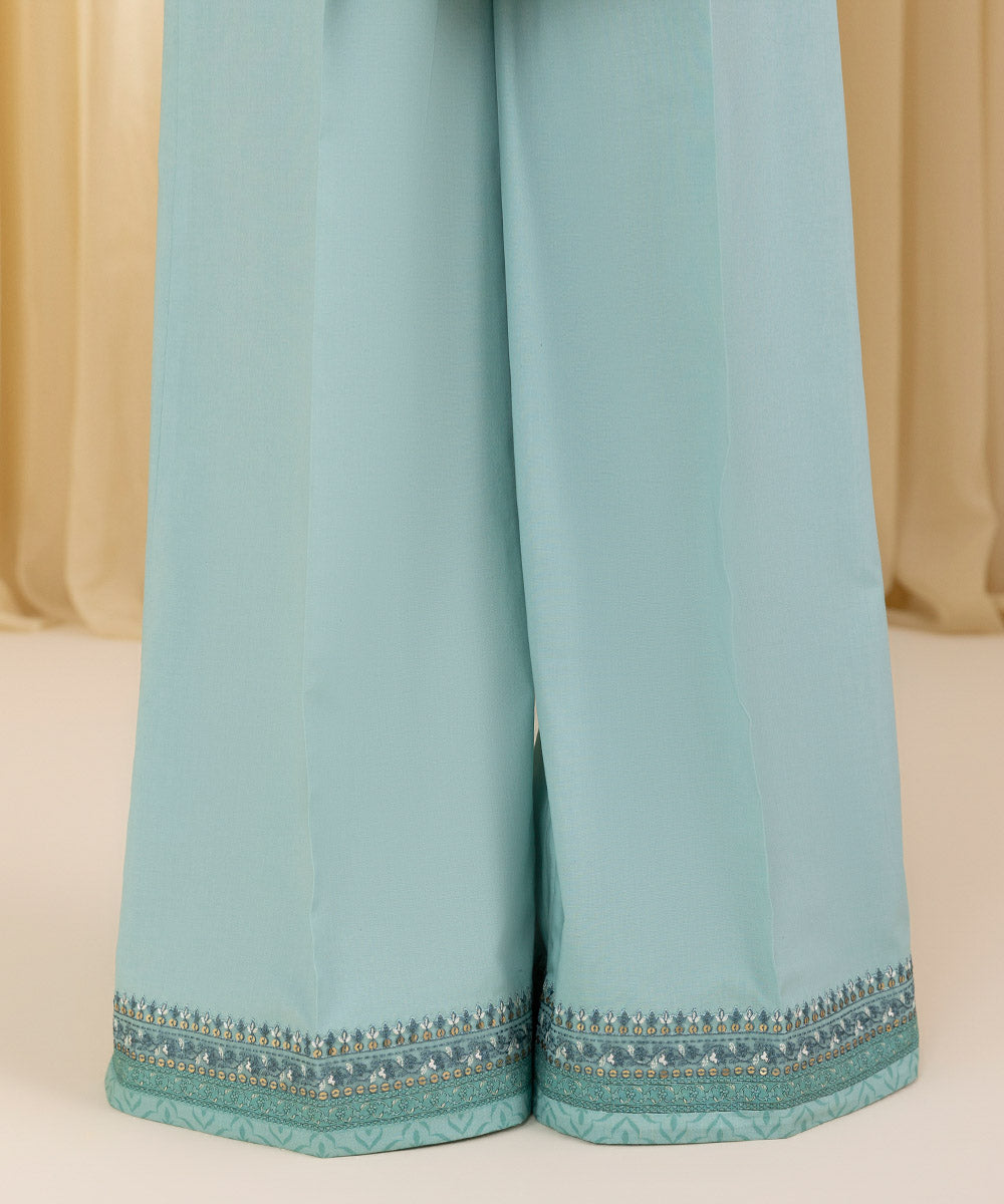 Unstitched Women's Green Lawn 3 Piece Suit