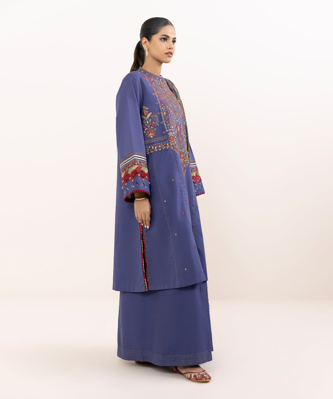 Women's Unstitched Cross Hatch Dyed Three Piece Suit
