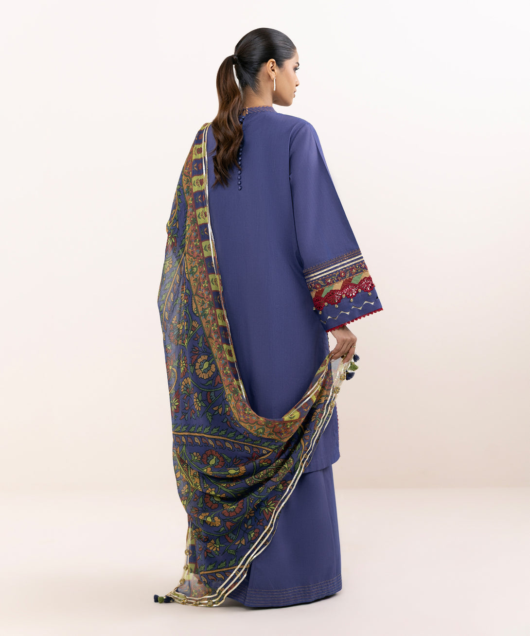 Women's Unstitched Cross Hatch Dyed Three Piece Suit