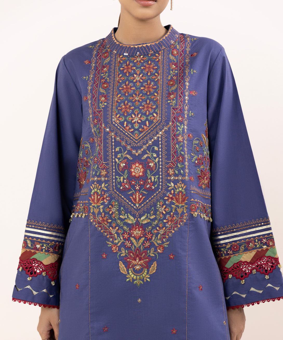 Women's Unstitched Cross Hatch Dyed Three Piece Suit