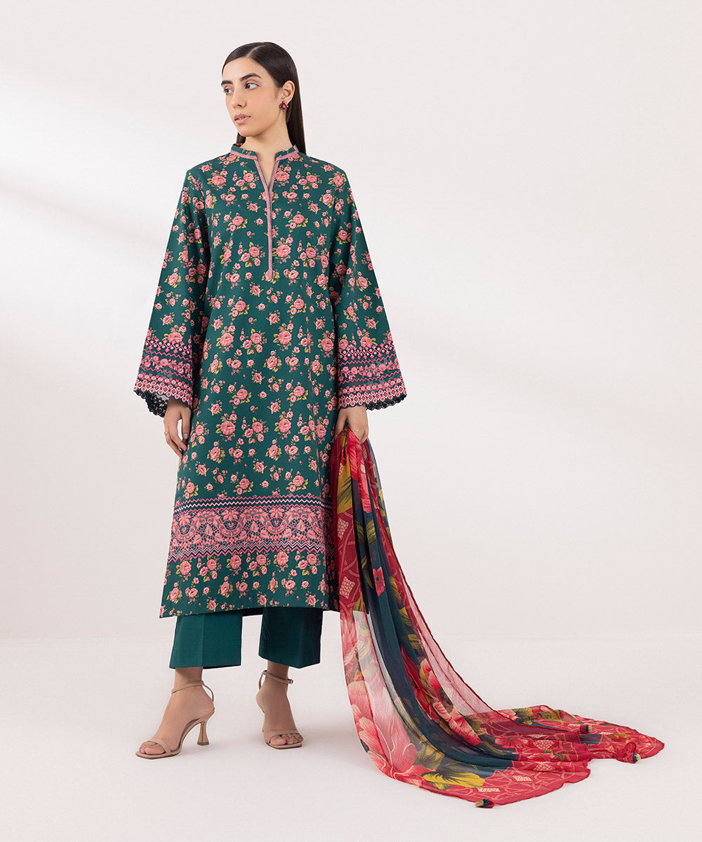 Blended Chiffon Multi Printed Dupatta