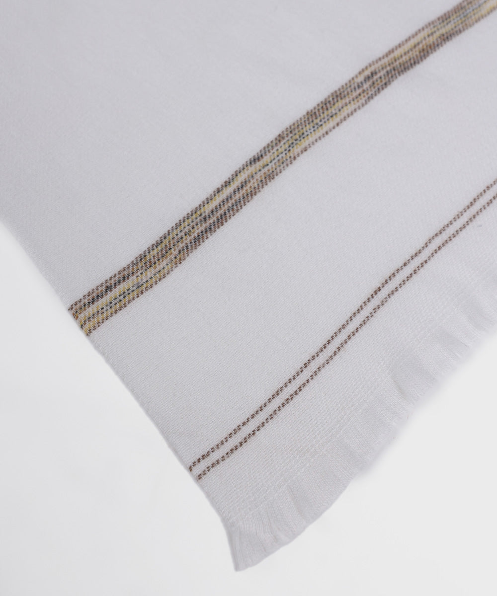 Men's Unstitched White Premium Shawl Full Suit Fabric