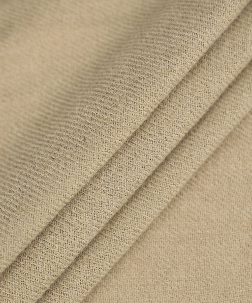 Men's Unstitched Beige Premium Shawl Full Suit Fabric