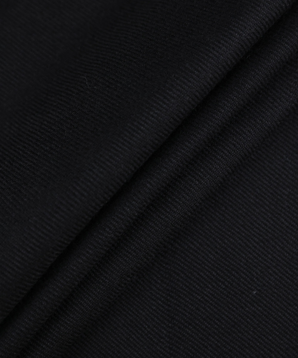 Men's Unstitched Black Blended Shawl Full Suit Fabric