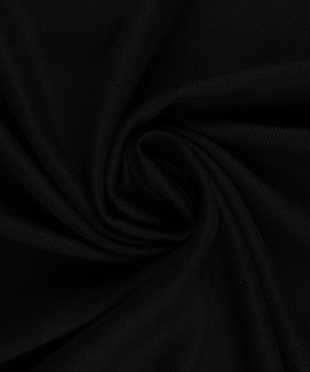 Men's Unstitched Black Blended Shawl Full Suit Fabric