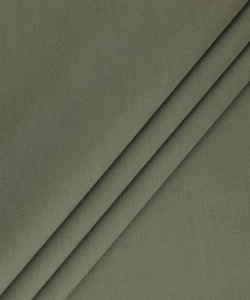 Men Unstitched Cotton Green Full Suit Fabric