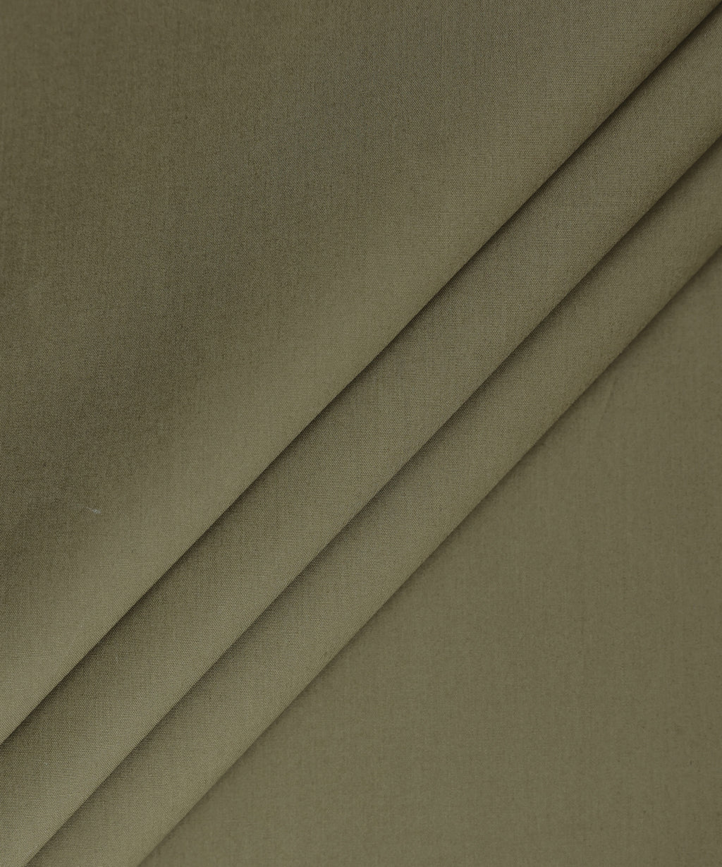 Men Unstitched Cotton Brown Full Suit Fabric