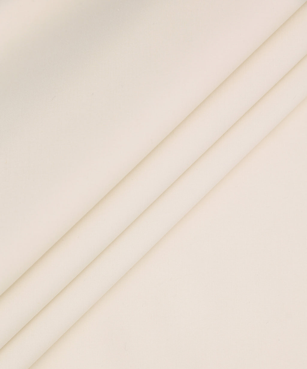 Men Unstitched Cotton Off-White Full Suit Fabric