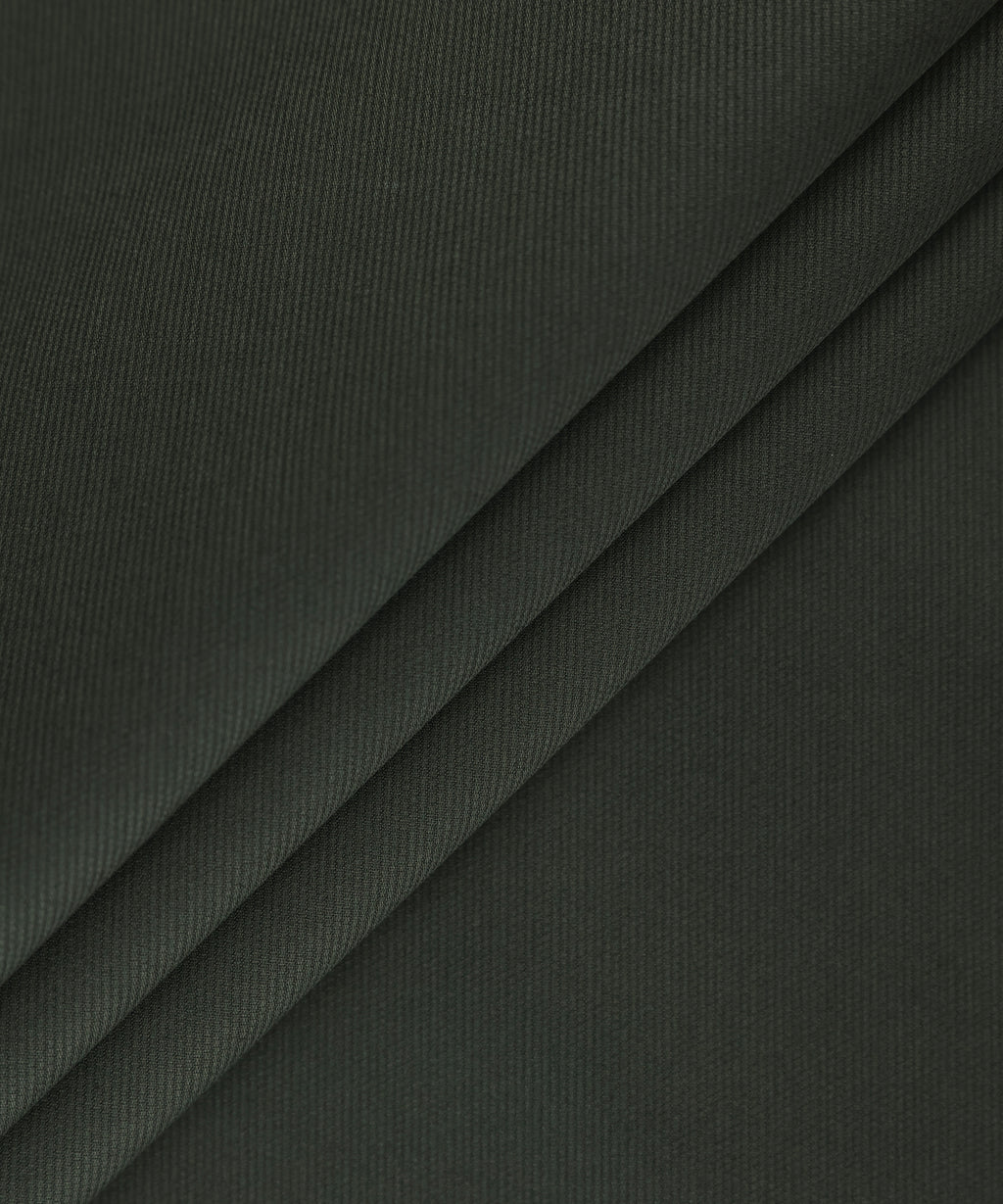 Men Unstitched Cotton Green Full Suit Fabric