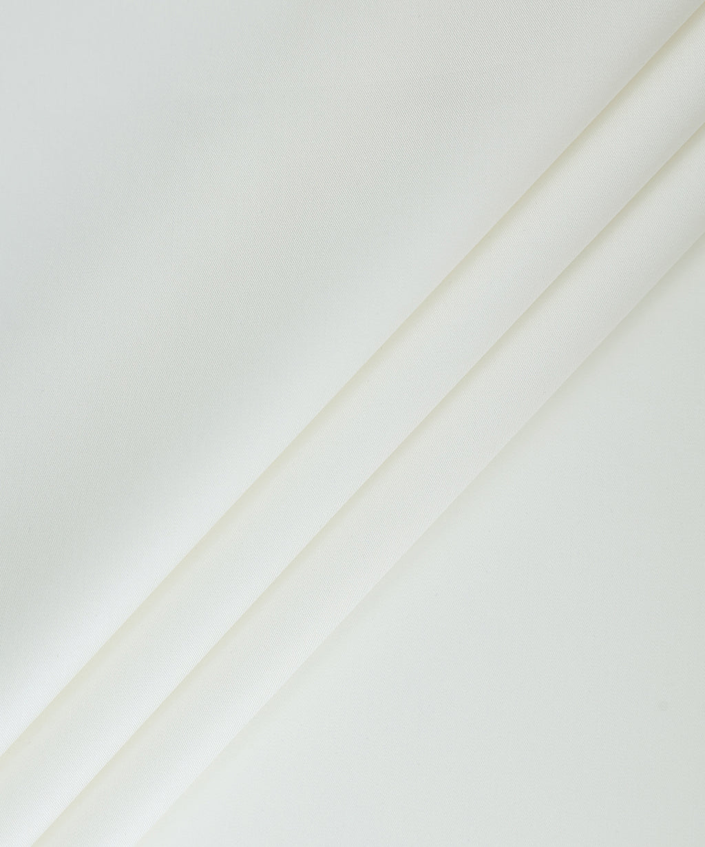 Men Unstitched Cotton Off White Full Suit Fabric