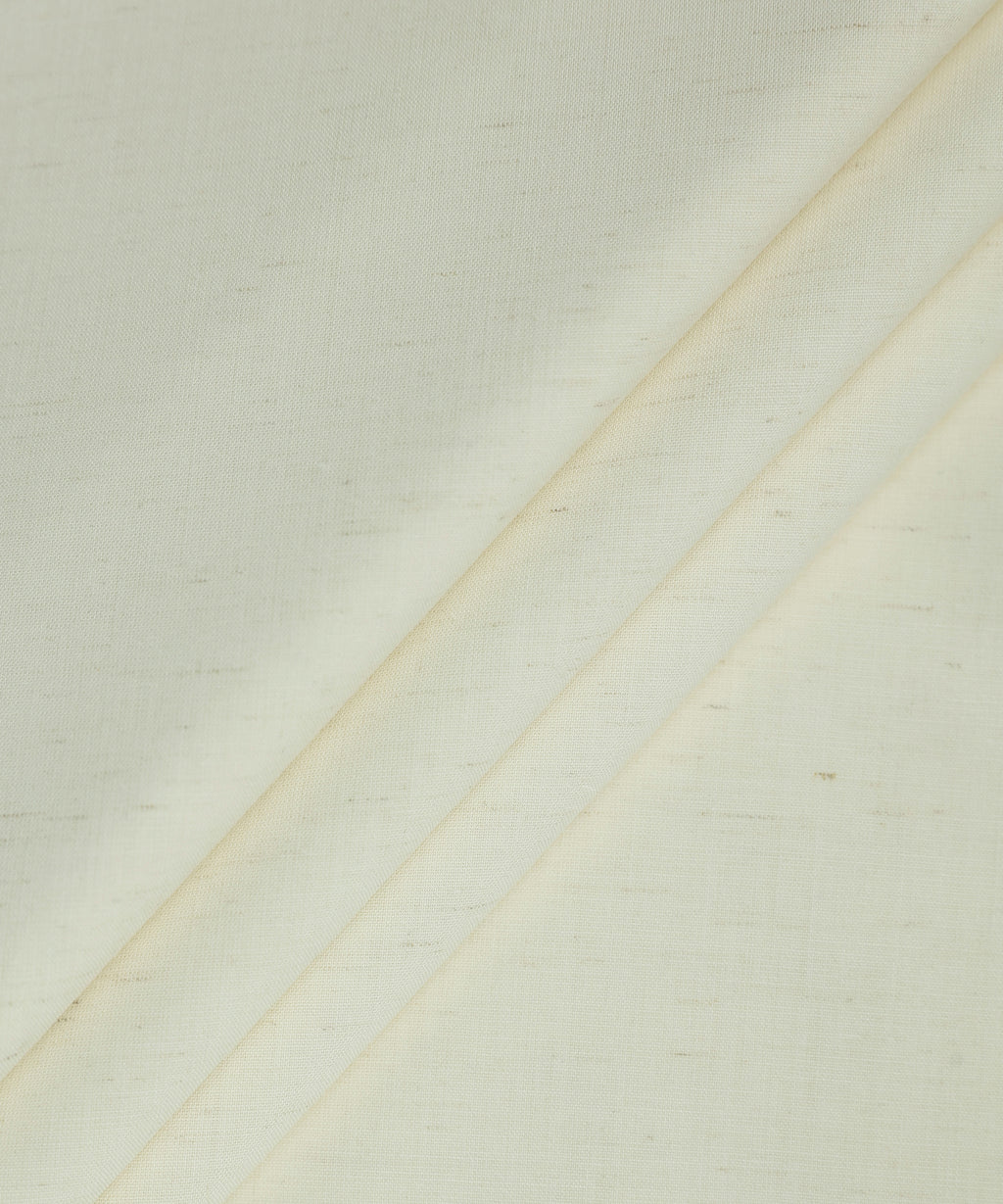 Men Unstitched Viscose Off White Full Suit Fabric 