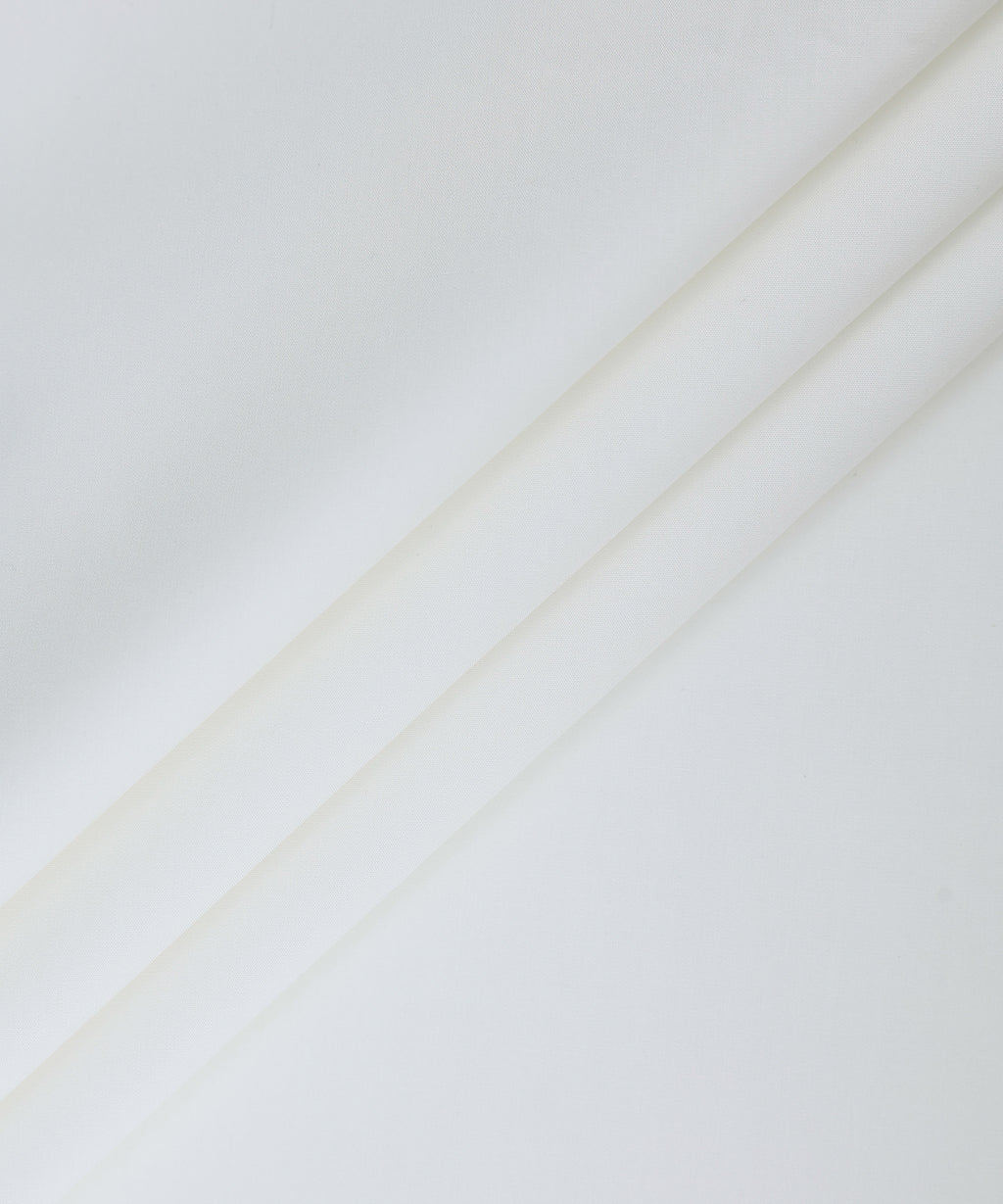 Men Unstitched Cotton Off White Full Suit Fabric