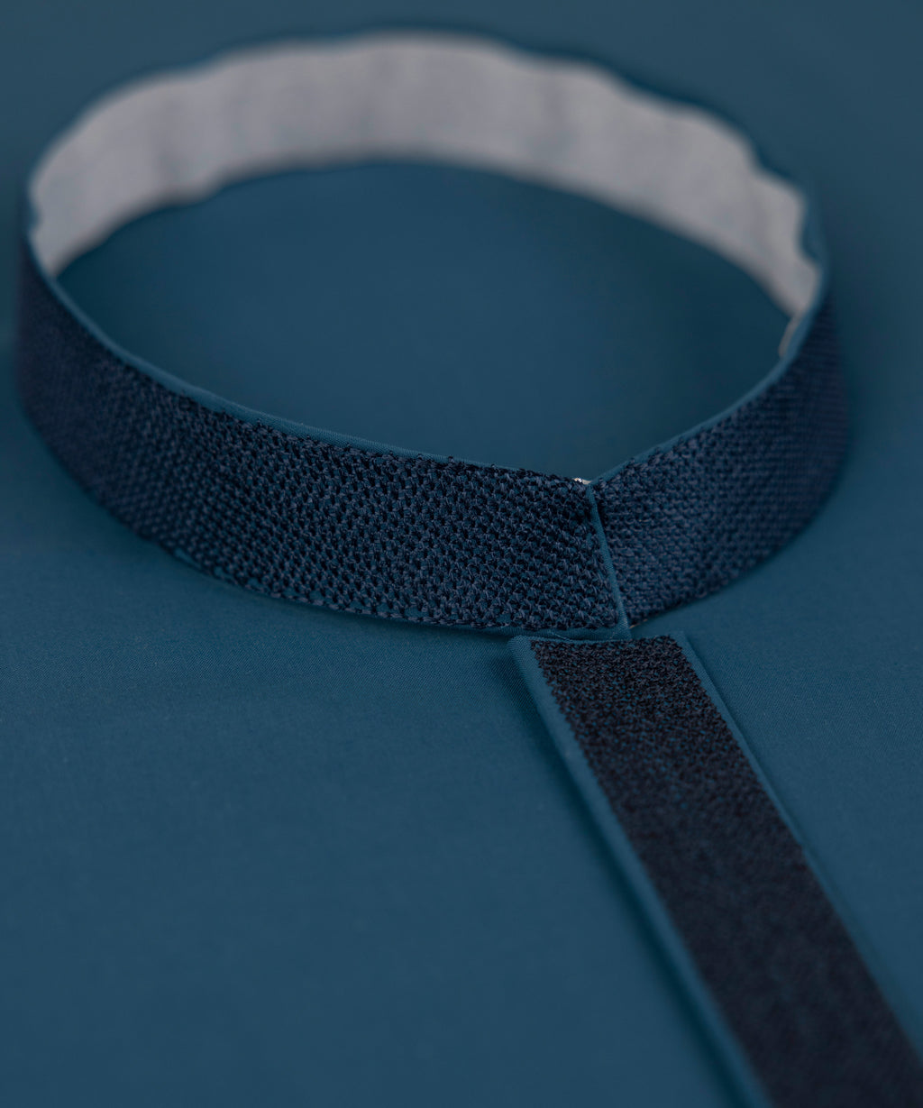 Men Unstitched Blended Blue Full Suit Fabric