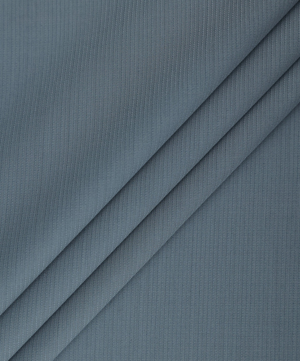 Men Unstitched Viscose Blue Grey Full Suit Fabric 