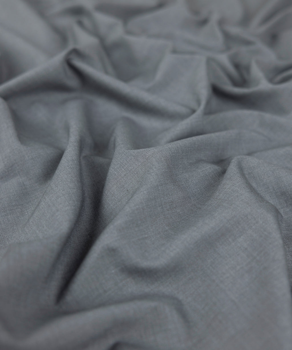 Men Unstitched Blended Grey Full Suit Fabric
