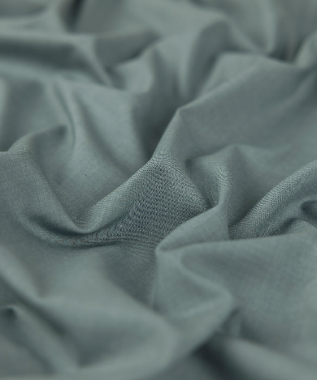 Men Unstitched Blended Green Full Suit Fabric