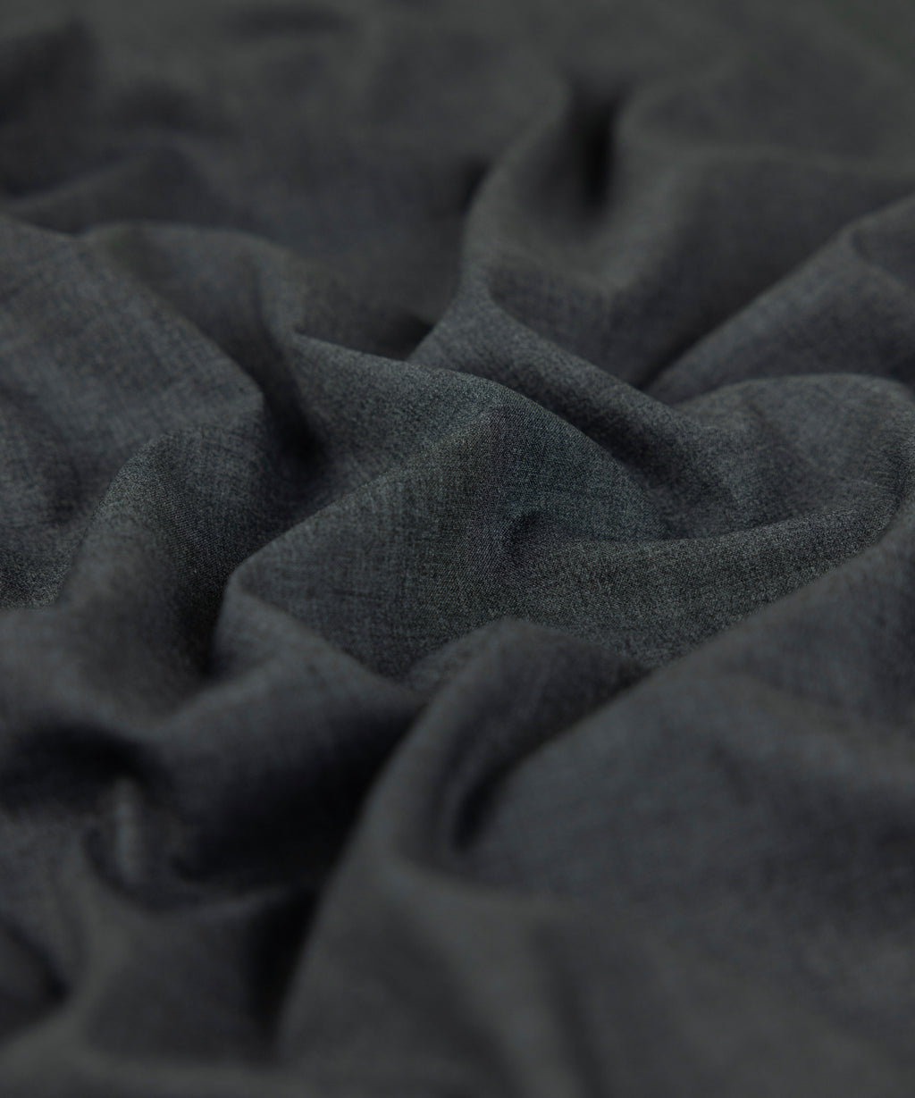 Men Unstitched Blended Charcoal Full Suit Fabric